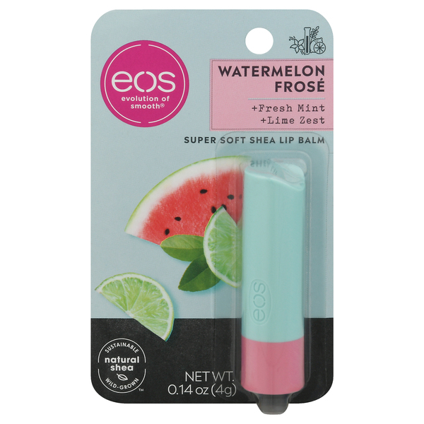 Image for eos Lip Balm, Super Soft Shea, Watermelon Frose,0.14oz from BARONS DRUG STORE